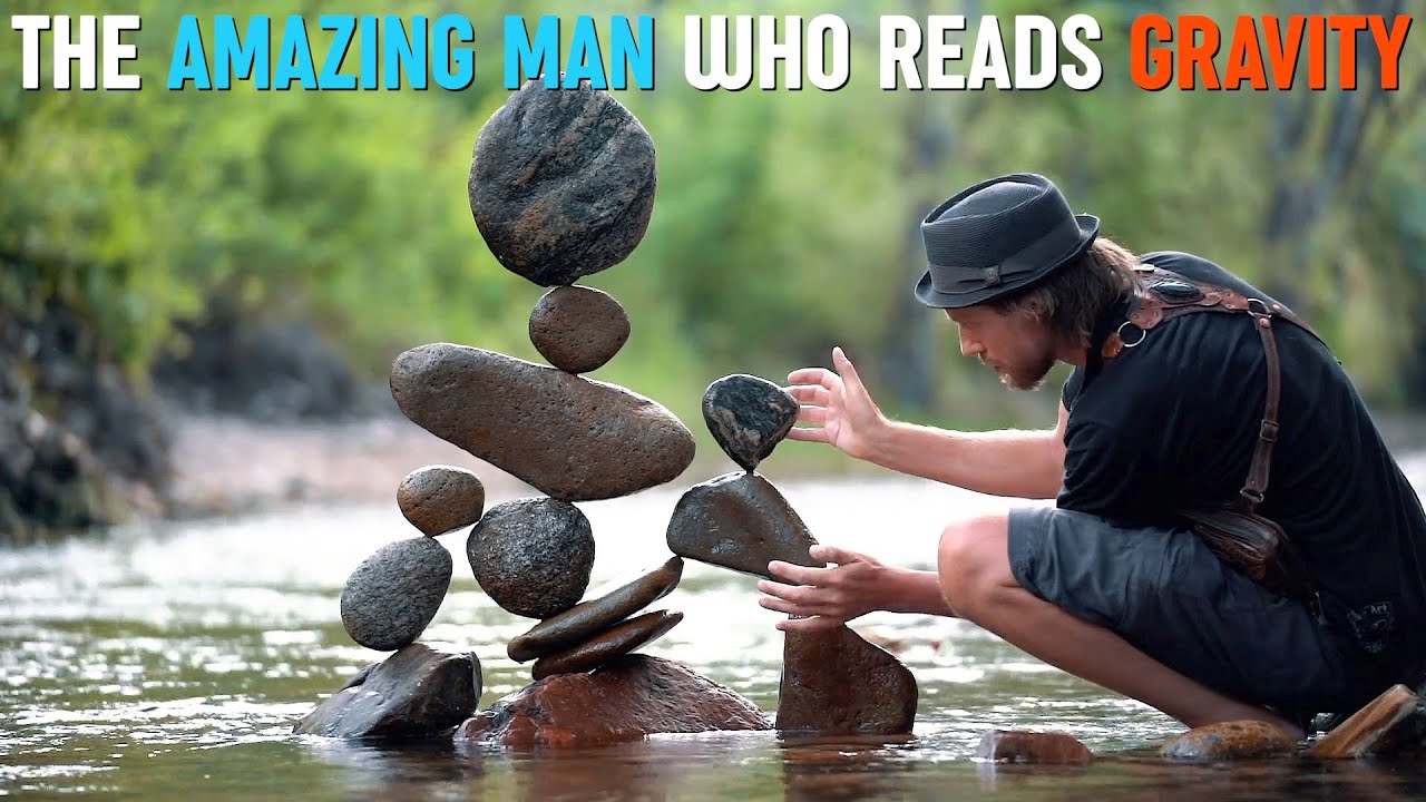Amazing Man Who Reads Gravity - Mind Blowing Stone Balancer