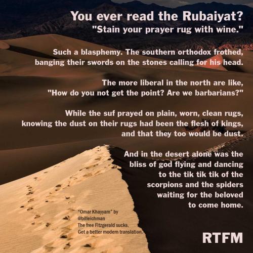 Have You Ever Read The Rubaiyat of Omar Khayyam?